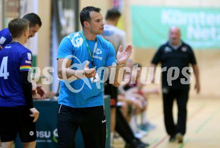 Handball. SC Kelag Ferlach gegen Sparkasse Schwaz Handball Tirol.   Trainer Miro Barisic (Ferlach). Ferlach, am 25.9.2021. 
Foto: Kuess
---
pressefotos, pressefotografie, kuess, qs, qspictures, sport, bild, bilder, bilddatenbank