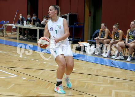 Basketball Damen Superliga 2021/2022. Grunddurchgang 1. Runde.  KOS Celovec Damen gegen BK Duchess Klosterneuburg.  Sara Feratovic (KOS). Klagenfurt, am 2.10.2021.
Foto: Kuess
www.qspictures.net
---
pressefotos, pressefotografie, kuess, qs, qspictures, sport, bild, bilder, bilddatenbank