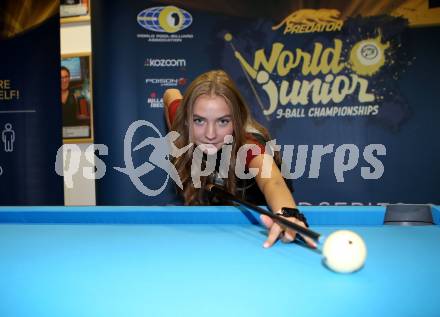 Billard. Pressekonferenz.  Anna Riegler. Klagenfurt, 5.10.2021.
Foto: Kuess
---
pressefotos, pressefotografie, kuess, qs, qspictures, sport, bild, bilder, bilddatenbank