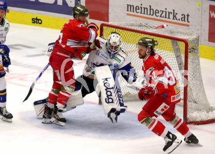 EBEL. Eishockey Bundesliga. VSV gegen HCB Suedtirol Alperia.   Andreas Bernard,  (VSV), Dustin Gazley, Brett Findlay  (Bozen). Villach, am 10.10.2021.
Foto: Kuess
www.qspictures.net
---
pressefotos, pressefotografie, kuess, qs, qspictures, sport, bild, bilder, bilddatenbank
