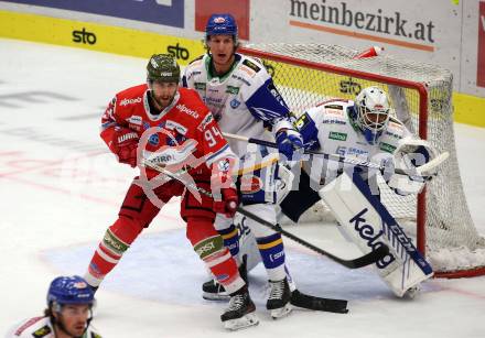 EBEL. Eishockey Bundesliga. VSV gegen HCB Suedtirol Alperia.  Philipp Lindner, Andreas Bernard, (VSV), Daniel Frank   (Bozen). Villach, am 10.10.2021.
Foto: Kuess
www.qspictures.net
---
pressefotos, pressefotografie, kuess, qs, qspictures, sport, bild, bilder, bilddatenbank