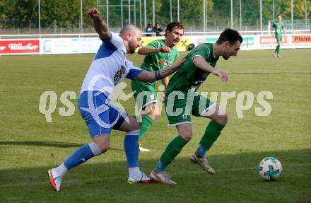 Fussball. Unterliga West. Landskron gegen Sachsenburg.  Julian Brandstaetter,   (Landskron),   Admir Dzombic (Sachsenburg). Landskron, 16.10.2016.
Foto: Kuess
---
pressefotos, pressefotografie, kuess, qs, qspictures, sport, bild, bilder, bilddatenbank