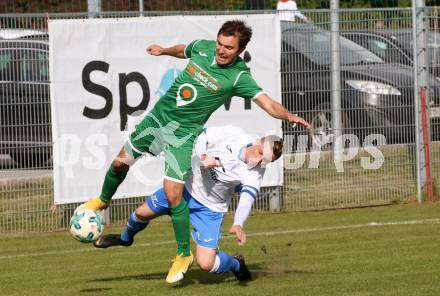 Fussball. Unterliga West. Landskron gegen Sachsenburg.  Philipp Gatti,   (Landskron),  Maximilian Knoetig  (Sachsenburg). Landskron, 16.10.2016.
Foto: Kuess
---
pressefotos, pressefotografie, kuess, qs, qspictures, sport, bild, bilder, bilddatenbank