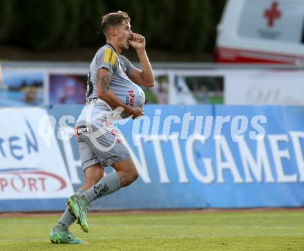 Fussball. Bundesliga. RZ Pellets WAC gegen SK Austria Klagenfurt. Torjubel Thorsten Roecher (WAC). Wolfsberg, am 23.10.2021.
Foto: Kuess
www.qspictures.net

---
pressefotos, pressefotografie, kuess, qs, qspictures, sport, bild, bilder, bilddatenbank
