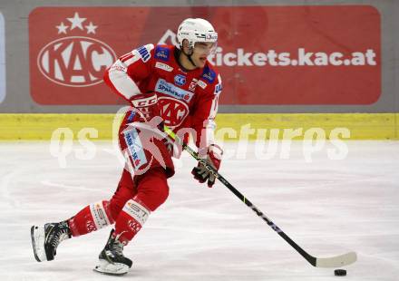 EBEL. Eishockey Bundesliga. KAC gegen	HC TWK Innsbruck. Lukas Haudum (KAC). Klagenfurt, am 29.10.2021.
Foto: Kuess
www.qspictures.net

---
pressefotos, pressefotografie, kuess, qs, qspictures, sport, bild, bilder, bilddatenbank