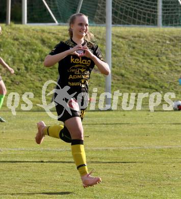 Fussball. 2. Frauenbundesliga. Carinthians LIWOdruck Hornets gegen FC Altera Porta.  Torjubel Selina Tamara Selinger  (Carinthians). Feistritz/Drau, 31.10.2021.
Foto: Kuess
---
pressefotos, pressefotografie, kuess, qs, qspictures, sport, bild, bilder, bilddatenbank