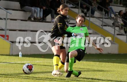 Fussball. 2. Frauenbundesliga. Carinthians LIWOdruck Hornets gegen FC Altera Porta.  Alicia Morgenstern (Carinthians), Birgit Bauer  (Altera Porta). Feistritz/Drau, 31.10.2021.
Foto: Kuess
---
pressefotos, pressefotografie, kuess, qs, qspictures, sport, bild, bilder, bilddatenbank