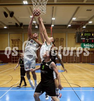 Basketball Zweite Liga 2021/2022. Grunddurchgang 5. Runde.  KOS Celovec gegen Basket Flames.  Marko Gutalj, Erik Groznik (KOS), Stefan Obermann (Basket Flames). Klagenfurt, am 6.11.2021.
Foto: Kuess
www.qspictures.net
---
pressefotos, pressefotografie, kuess, qs, qspictures, sport, bild, bilder, bilddatenbank