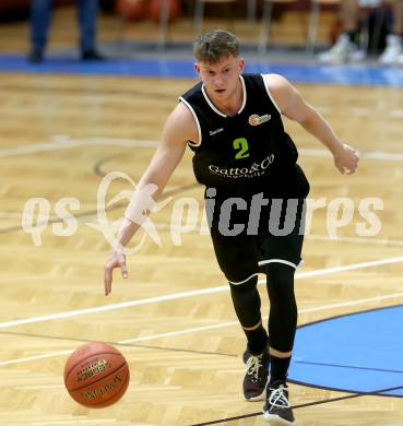 Basketball Zweite Liga 2021/2022. Grunddurchgang 5. Runde.  KOS Celovec gegen Basket Flames. David Wrumnig (Basket Flames). Klagenfurt, am 6.11.2021.
Foto: Kuess
www.qspictures.net
---
pressefotos, pressefotografie, kuess, qs, qspictures, sport, bild, bilder, bilddatenbank