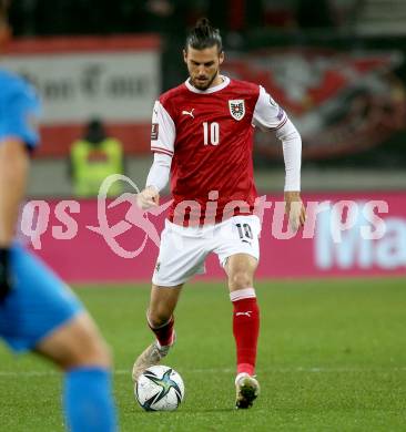 Fussball. FIFA. WM Qualifikationsspiel. European Qualifiers. Oesterreich gegen Israel. Florian Grillitsch  (Oesterreich). Klagenfurt, Woerthersee Stadion, 12.11.2021.
Foto: Kuess
www.qspictures.net
---
pressefotos, pressefotografie, kuess, qs, qspictures, sport, bild, bilder, bilddatenbank