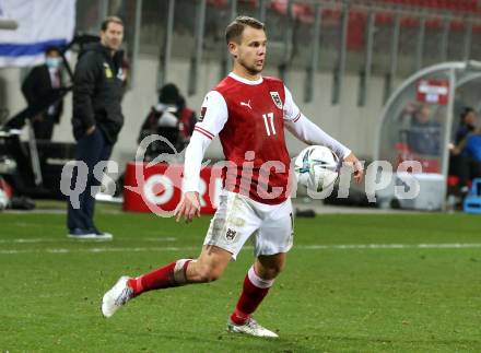 Fussball. FIFA. WM Qualifikationsspiel. European Qualifiers. Oesterreich gegen Israel. Louis Schaub  (Oesterreich). Klagenfurt, Woerthersee Stadion, 12.11.2021.
Foto: Kuess
www.qspictures.net
---
pressefotos, pressefotografie, kuess, qs, qspictures, sport, bild, bilder, bilddatenbank