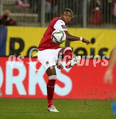 Fussball. FIFA. WM Qualifikationsspiel. European Qualifiers. Oesterreich gegen Israel. David Alaba  (Oesterreich). Klagenfurt, Woerthersee Stadion, 12.11.2021.
Foto: Kuess
www.qspictures.net
---
pressefotos, pressefotografie, kuess, qs, qspictures, sport, bild, bilder, bilddatenbank