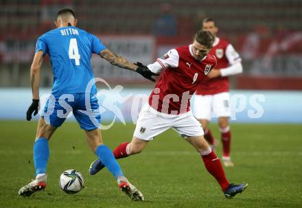 Fussball. FIFA. WM Qualifikationsspiel. European Qualifiers. Oesterreich gegen Israel.  Marcel Sabitzer, (Oesterreich),  Nir Bitton  (Isarael). Klagenfurt, Woerthersee Stadion, 12.11.2021.
Foto: Kuess
www.qspictures.net
---
pressefotos, pressefotografie, kuess, qs, qspictures, sport, bild, bilder, bilddatenbank