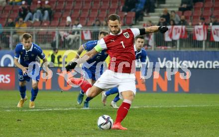 Fussball. FIFA. WM Qualifikationsspiel. European Qualifiers. Oesterreich gegen Moldawien.  Marko Arnautovic (Oesterreich). Klagenfurt, Woerthersee Stadion, 15.11.2021.
Foto: Kuess
www.qspictures.net
---
pressefotos, pressefotografie, kuess, qs, qspictures, sport, bild, bilder, bilddatenbank