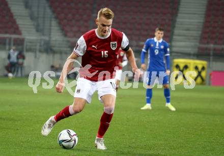 Fussball. FIFA. WM Qualifikationsspiel. European Qualifiers. Oesterreich gegen Moldawien. Philipp Lienhart  (Oesterreich). Klagenfurt, Woerthersee Stadion, 15.11.2021.
Foto: Kuess
www.qspictures.net
---
pressefotos, pressefotografie, kuess, qs, qspictures, sport, bild, bilder, bilddatenbank