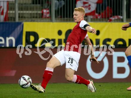 Fussball. FIFA. WM Qualifikationsspiel. European Qualifiers. Oesterreich gegen Moldawien.  Nicolas Seiwald (Oesterreich). Klagenfurt, Woerthersee Stadion, 15.11.2021.
Foto: Kuess
www.qspictures.net
---
pressefotos, pressefotografie, kuess, qs, qspictures, sport, bild, bilder, bilddatenbank
