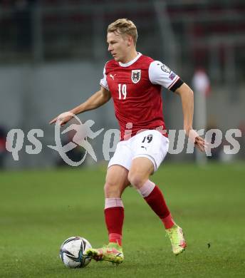 Fussball. FIFA. WM Qualifikationsspiel. European Qualifiers. Oesterreich gegen Moldawien. Marco Gruell  (Oesterreich). Klagenfurt, Woerthersee Stadion, 15.11.2021.
Foto: Kuess
www.qspictures.net
---
pressefotos, pressefotografie, kuess, qs, qspictures, sport, bild, bilder, bilddatenbank