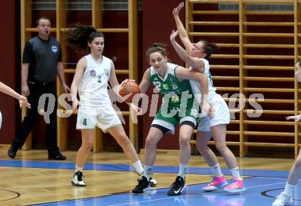 Basketball Damen Superliga 2021/2022. Grunddurchgang 5. Runde.  KOS Celovec Damen gegen UBI Graz. Sasa Tomazic, Patricia Pauer (KOS), Josefine Meyer (Graz). Klagenfurt, am 20.11.2021.
Foto: Kuess
www.qspictures.net
---
pressefotos, pressefotografie, kuess, qs, qspictures, sport, bild, bilder, bilddatenbank