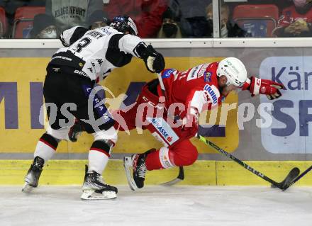 EBEL. Eishockey Bundesliga. KAC gegen	Tesla Orli Znojmo. Geier Stefan (KAC), Stransky David  (Znojmo). Klagenfurt, am 21.11.2021.
Foto: Kuess
www.qspictures.net

---
pressefotos, pressefotografie, kuess, qs, qspictures, sport, bild, bilder, bilddatenbank
