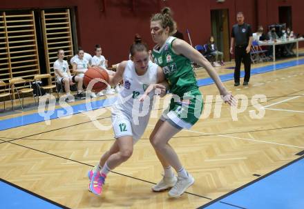 Basketball Damen Superliga 2021/2022. Grunddurchgang 5. Runde.  KOS Celovec Damen gegen UBI Graz.  Patricia Pauer (KOS), Camilla Neumann  (Graz). Klagenfurt, am 20.11.2021.
Foto: Kuess
www.qspictures.net
---
pressefotos, pressefotografie, kuess, qs, qspictures, sport, bild, bilder, bilddatenbank