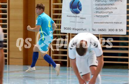Futsal Meisterschaft (1.OEFL - B). Klagenfurt gegen Wiener Neustadt 1. FC Murexin Allstars.  Torjubel Pavic Markus (Klagenfurt). Klagenfurt, 20.11.2021.
Foto: Kuess
www.qspictures.net
---
pressefotos, pressefotografie, kuess, qs, qspictures, sport, bild, bilder, bilddatenbank
