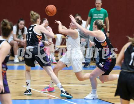 Basketball. Damen Basketball Austria Cup 2021/2022.  KOS Celovec Damen gegen Vienna United Post SV.  Patricia Pauer (KOS), Michelle Slunecko,  Bettina Kunz(Vienna). Klagenfurt, am 27.11.2021.
www.qspictures.net
Foto: Kuess
www.qspictures.net
---
pressefotos, pressefotografie, kuess, qs, qspictures, sport, bild, bilder, bilddatenbank