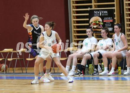 Basketball. Damen Basketball Austria Cup 2021/2022.  KOS Celovec Damen gegen Vienna United Post SV. Anna Kowatsch  (KOS), Lena Eichler (Vienna). Klagenfurt, am 27.11.2021.
www.qspictures.net
Foto: Kuess
www.qspictures.net
---
pressefotos, pressefotografie, kuess, qs, qspictures, sport, bild, bilder, bilddatenbank