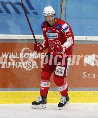 EBEL. Eishockey Bundesliga. KAC gegen	Hydro Fehervar AV 19. Torjubel Matthew Fraser (KAC). Klagenfurt, am 28.11.2021.
Foto: Kuess
www.qspictures.net

---
pressefotos, pressefotografie, kuess, qs, qspictures, sport, bild, bilder, bilddatenbank