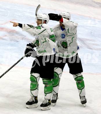 EBEL. Eishockey Bundesliga. KAC gegen	HK SZ Olimpija. Torjubel Guillaume Leclerc (Olimpija). Klagenfurt, am 7.12.2021.
Foto: Kuess
www.qspictures.net

---
pressefotos, pressefotografie, kuess, qs, qspictures, sport, bild, bilder, bilddatenbank