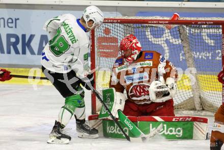 EBEL. Eishockey Bundesliga. KAC gegen	HK SZ Olimpija. Sebastian Dahm,  (KAC),  Blaz Tomazevic (Olimpija). Klagenfurt, am 7.12.2021.
Foto: Kuess
www.qspictures.net

---
pressefotos, pressefotografie, kuess, qs, qspictures, sport, bild, bilder, bilddatenbank