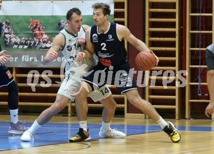 Basketball Zweite Liga 2021/2022. Grunddurchgang 9. Runde.  KOS Celovec gegen BBC Nord Dragonz. Marko Gutalj (KOS), Jordan David Roberts (BBC Nord Dragonz). Klagenfurt, am 11.12.2021.
Foto: Kuess
www.qspictures.net
---
pressefotos, pressefotografie, kuess, qs, qspictures, sport, bild, bilder, bilddatenbank
