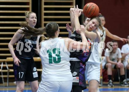 Basketball Damen Superliga 2021/2022. Grunddurchgang 7. Runde.  KOS Celovec Damen gegen  Vienna United.  Lena Weissenbrunner (KOS),   Antonia Reissner  (Vienna United). Klagenfurt, am 11.12.2021.
Foto: Kuess
www.qspictures.net
---
pressefotos, pressefotografie, kuess, qs, qspictures, sport, bild, bilder, bilddatenbank