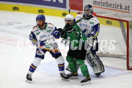 EBEL. Eishockey Bundesliga. VSV gegen HK SZ Olimpija.  Nico Brunner, Alexander Schmidt,  (VSV), S Guillaume Leclerc  (Olimpija). Villach, am 19.12.2021.
Foto: Kuess
www.qspictures.net
---
pressefotos, pressefotografie, kuess, qs, qspictures, sport, bild, bilder, bilddatenbank