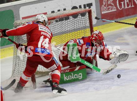 EBEL. Eishockey Bundesliga. KAC gegen	Moser Medical Graz99ers. Postma Paul, Dahm Sebastian (KAC). Klagenfurt, am 19.12.2021.
Foto: Kuess
www.qspictures.net

---
pressefotos, pressefotografie, kuess, qs, qspictures, sport, bild, bilder, bilddatenbank