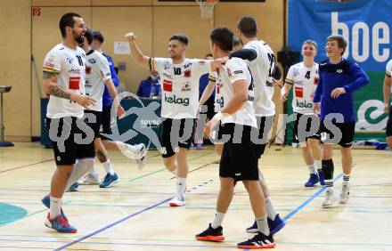 Handball. SC Ferlach gegen Baernbach/Koeflach.  Jubel (SCF). Ferlach, am 18.12.2021.
Foto: Kuess
---
pressefotos, pressefotografie, kuess, qs, qspictures, sport, bild, bilder, bilddatenbank