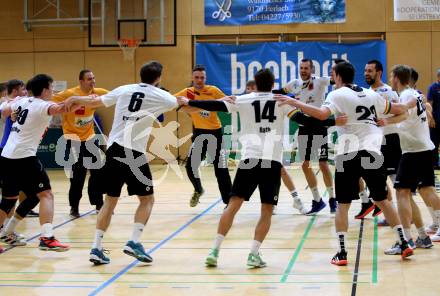 Handball. SC Ferlach gegen Baernbach/Koeflach.  Jubel (SCF). Ferlach, am 18.12.2021.
Foto: Kuess
---
pressefotos, pressefotografie, kuess, qs, qspictures, sport, bild, bilder, bilddatenbank