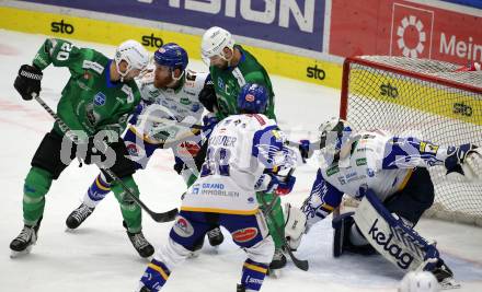 EBEL. Eishockey Bundesliga. VSV gegen HK SZ Olimpija. Jamie Fraser, Nico Brunner, Andreas Bernard,  (VSV),  Gregor Koblar, Ziga Pance  (Olimpija). Villach, am 28.12.2021.
Foto: Kuess
www.qspictures.net
---
pressefotos, pressefotografie, kuess, qs, qspictures, sport, bild, bilder, bilddatenbank
