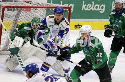 EBEL. Eishockey Bundesliga. VSV gegen HK SZ Olimpija.  Marco Richter, (VSV),  Aleksandar Magovac, Zan Us  (Olimpija). Villach, am 28.12.2021.
Foto: Kuess
www.qspictures.net
---
pressefotos, pressefotografie, kuess, qs, qspictures, sport, bild, bilder, bilddatenbank