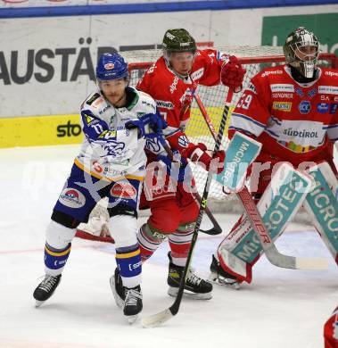 EBEL. Eishockey Bundesliga. VSV gegen HCB Suedtirol Alperia.  Renars Krastenbergs,  (VSV), Ivan Tauferer, Kevin Boyle  (Bozen). Villach, am 30.12.2021.
Foto: Kuess
www.qspictures.net
---
pressefotos, pressefotografie, kuess, qs, qspictures, sport, bild, bilder, bilddatenbank