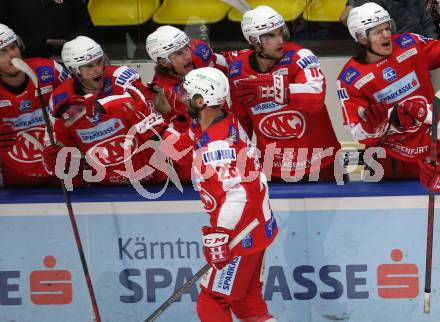 EBEL. Eishockey Bundesliga. VSV gegen KAC. Torjubel Martin Schumnig (KAC). Villach, am 4.1.2022.
Foto: Kuess
www.qspictures.net
---
pressefotos, pressefotografie, kuess, qs, qspictures, sport, bild, bilder, bilddatenbank