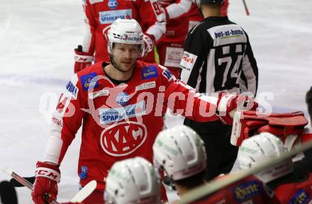 EBEL. Eishockey Bundesliga. KAC gegen	Moser Medical Graz99ers. Torjubel Paul Postma (KAC). Klagenfurt, am 6.1.2022.
Foto: Kuess
www.qspictures.net

---
pressefotos, pressefotografie, kuess, qs, qspictures, sport, bild, bilder, bilddatenbank