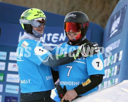FIS Snowboard World Cup. Weltcup.  Tim Mastnak (SLO), Stefan Baumeister (GER). Simonhoehe, am 14.1.2022. 
Foto: Kuess
www.qspictures.net
---
pressefotos, pressefotografie, kuess, qs, qspictures, sport, bild, bilder, bilddatenbank
