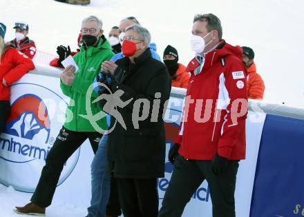 FIS Snowboard World Cup. Weltcup.  Werner Pietsch, Landeshauptmann Peter Kaiser. Simonhoehe, am 14.1.2022. 
Foto: Kuess
www.qspictures.net
---
pressefotos, pressefotografie, kuess, qs, qspictures, sport, bild, bilder, bilddatenbank