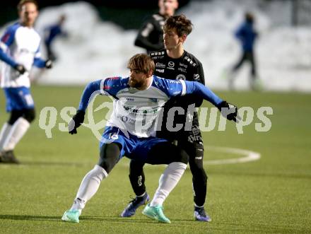 Fussball Testspiel. SK Austria Klagenfurt gegen Treibach. Till Schumacher (Klagenfurt), Moritz Leitner (Treibach). Glanegg, am 20.1.2022.
Foto: Kuess
---
pressefotos, pressefotografie, kuess, qs, qspictures, sport, bild, bilder, bilddatenbank