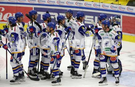 EBEL. Eishockey Bundesliga. VSV gegen Dornbirn Bulldogs. Jubel VSV. Villach, am 5.2.2022.
Foto: Kuess
www.qspictures.net
---
pressefotos, pressefotografie, kuess, qs, qspictures, sport, bild, bilder, bilddatenbank