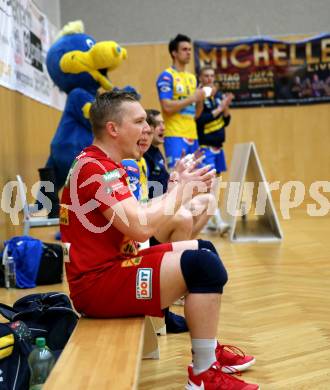 Volleyball MEVZA League 2022 - Final Four. ACH Volley Ljubljana gegen SK Zadruga Aich/Dob.  Manuel Steiner (Aich/Dob). Bleiburg, am 19.2.2022.
Foto: Kuess
www.qspictures.net
---
pressefotos, pressefotografie, kuess, qs, qspictures, sport, bild, bilder, bilddatenbank