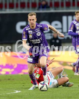 Fussball Bundesliga. SK Austria Klagenfurt gegen SV Guntamatic Ried.  Florian Jaritz (Klagenfurt). Klagenfurt, am 27.2.2022.
Foto: Kuess
www.qspictures.net
---
pressefotos, pressefotografie, kuess, qs, qspictures, sport, bild, bilder, bilddatenbank