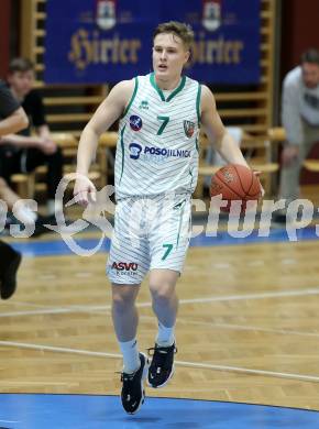 Basketball 2. Liga 2021/2022. Grunddurchgang 19. Runde.  KOS Celovec gegen  RAIDERS Tirol.  Valentin Pasterk (KOS). Klagenfurt, am 12.3.2022.
Foto: Kuess
www.qspictures.net
---
pressefotos, pressefotografie, kuess, qs, qspictures, sport, bild, bilder, bilddatenbank
