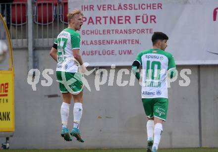 Fussball Bundesliga. Play-off. SK Austria Klagenfurt gegen Rapid Wien.  Torjubel Marco Gruell  (Rapid). Klagenfurt, am 13.3.2022.
Foto: Kuess
www.qspictures.net
---
pressefotos, pressefotografie, kuess, qs, qspictures, sport, bild, bilder, bilddatenbank