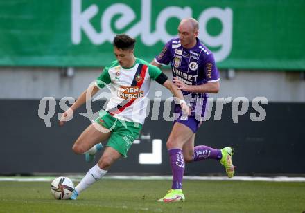 Fussball Bundesliga. Play-off. SK Austria Klagenfurt gegen Rapid Wien.  Nicolas Wimmer,  (Klagenfurt),  Bernhard Zimmermann (Rapid). Klagenfurt, am 13.3.2022.
Foto: Kuess
www.qspictures.net
---
pressefotos, pressefotografie, kuess, qs, qspictures, sport, bild, bilder, bilddatenbank